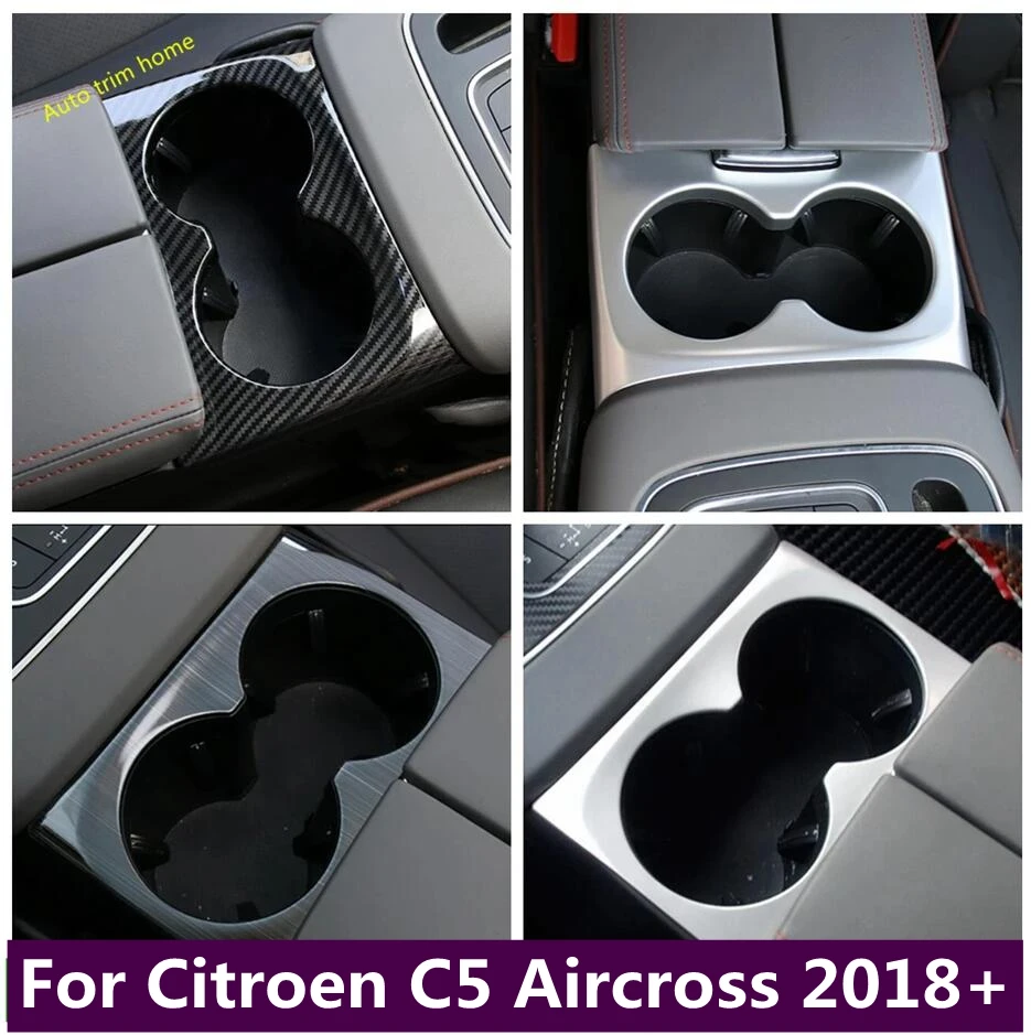 

Console Central Front Seat Cup Holder Water Bottle Drinks Decor Panel Cover Trim For Citroen C5 Aircross 2018 - 2024 Accessories