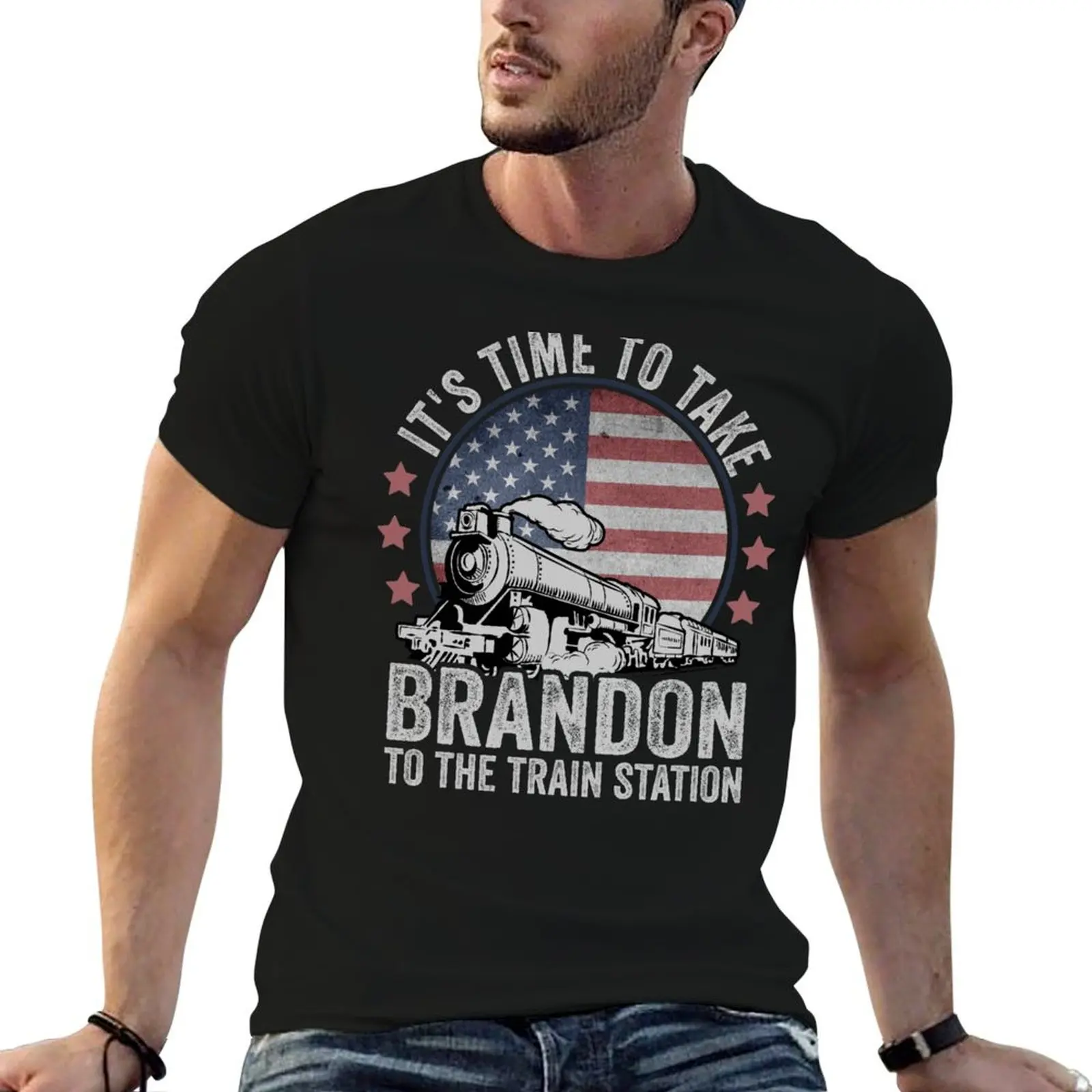 Its Time To Take Brandon To The Train Station T-Shirt Creative Graphic Tee Shirt