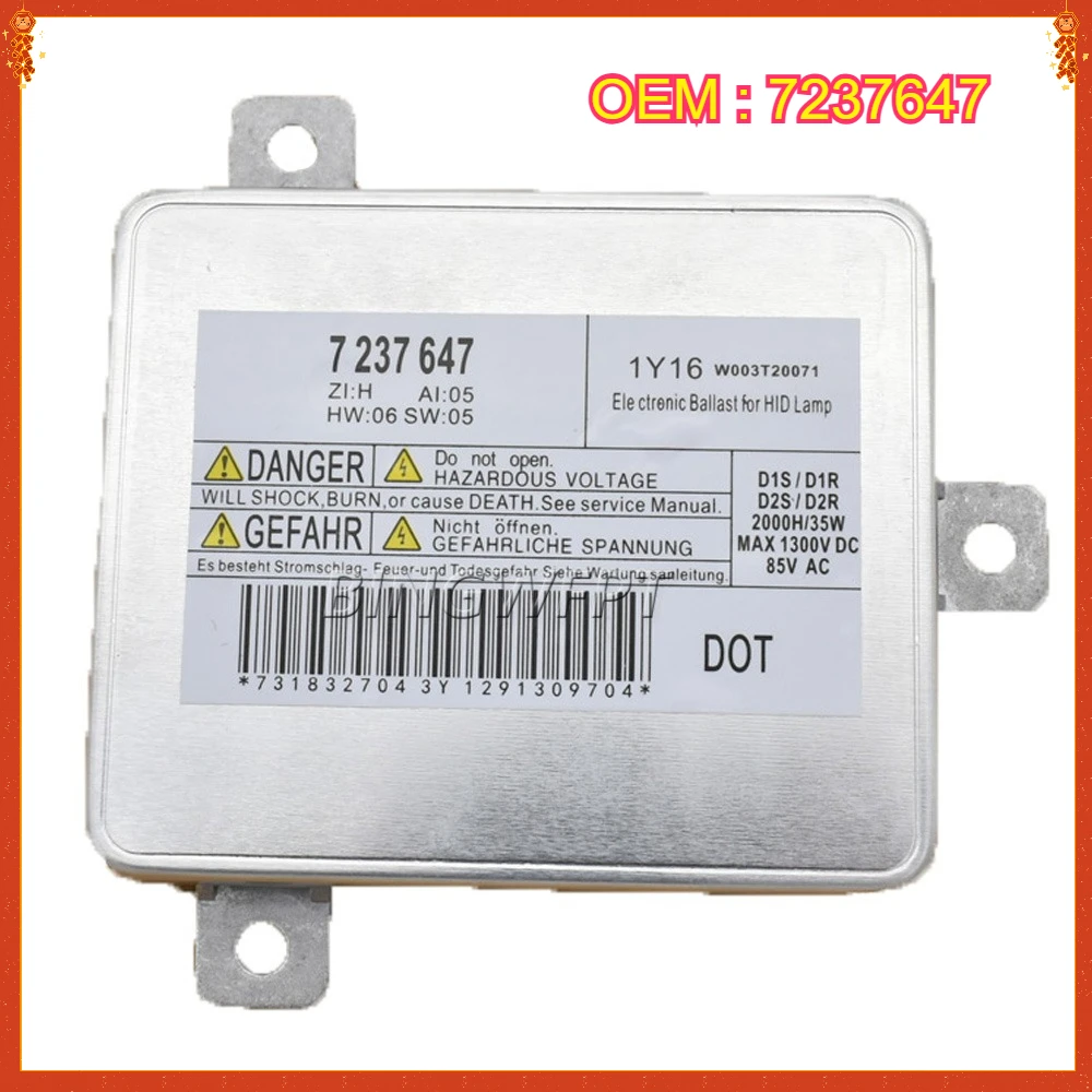 D1S HID Xenon Ballast Control Unit Module W003T20071 7237647 7318327 63117237647 63117318327 For BMW X1 E84 E90 F10 F11 F01 F07