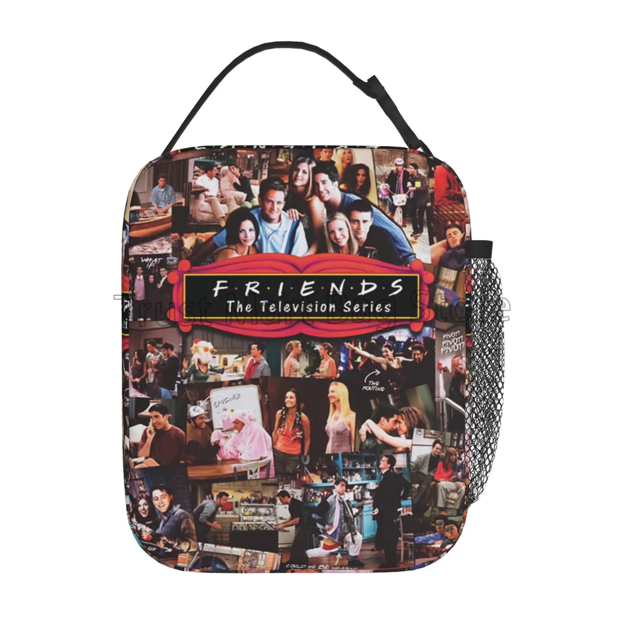 Classic TV Show Central Perk Friends Lunch Bag Cooler Insulated Lunch Box for Women Kids School Work Picnic Food Storage Bags