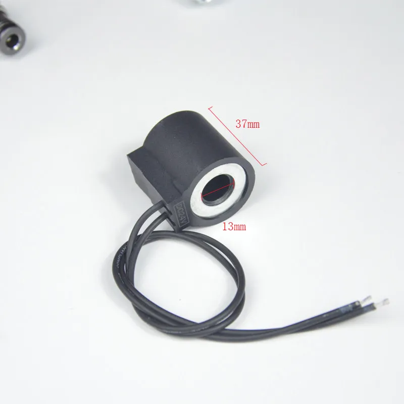 Suitable for threaded cartridge solenoid valve 13mm hole with wire coil DC12 24V height 37mm