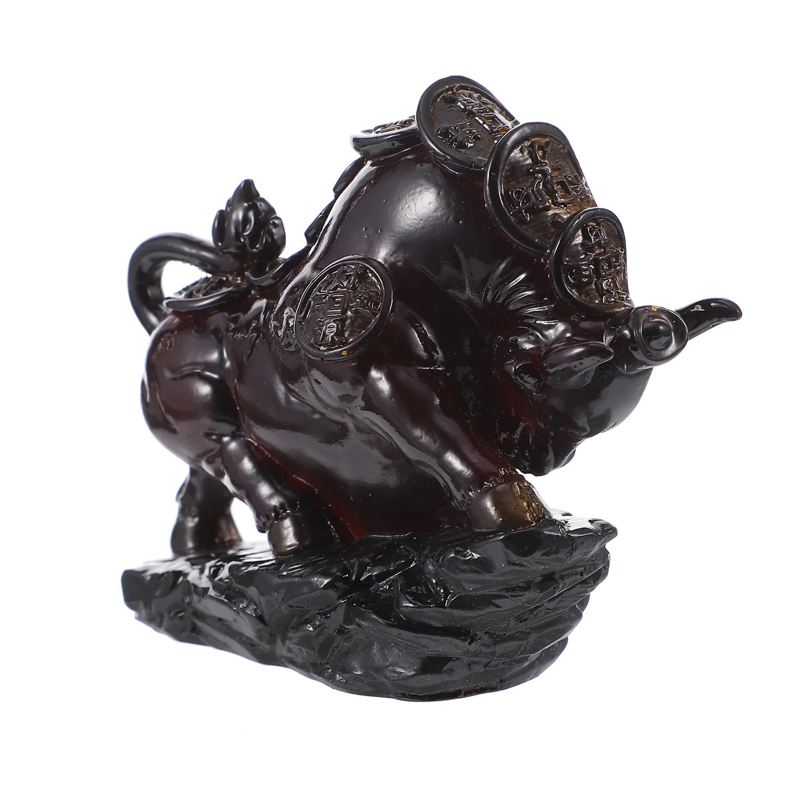 

1Pcs Resin Cattle Tea Pet Color Change Sculpture Mini Desktop Ornament Creative Resin Craft Home Decor Gift Photography