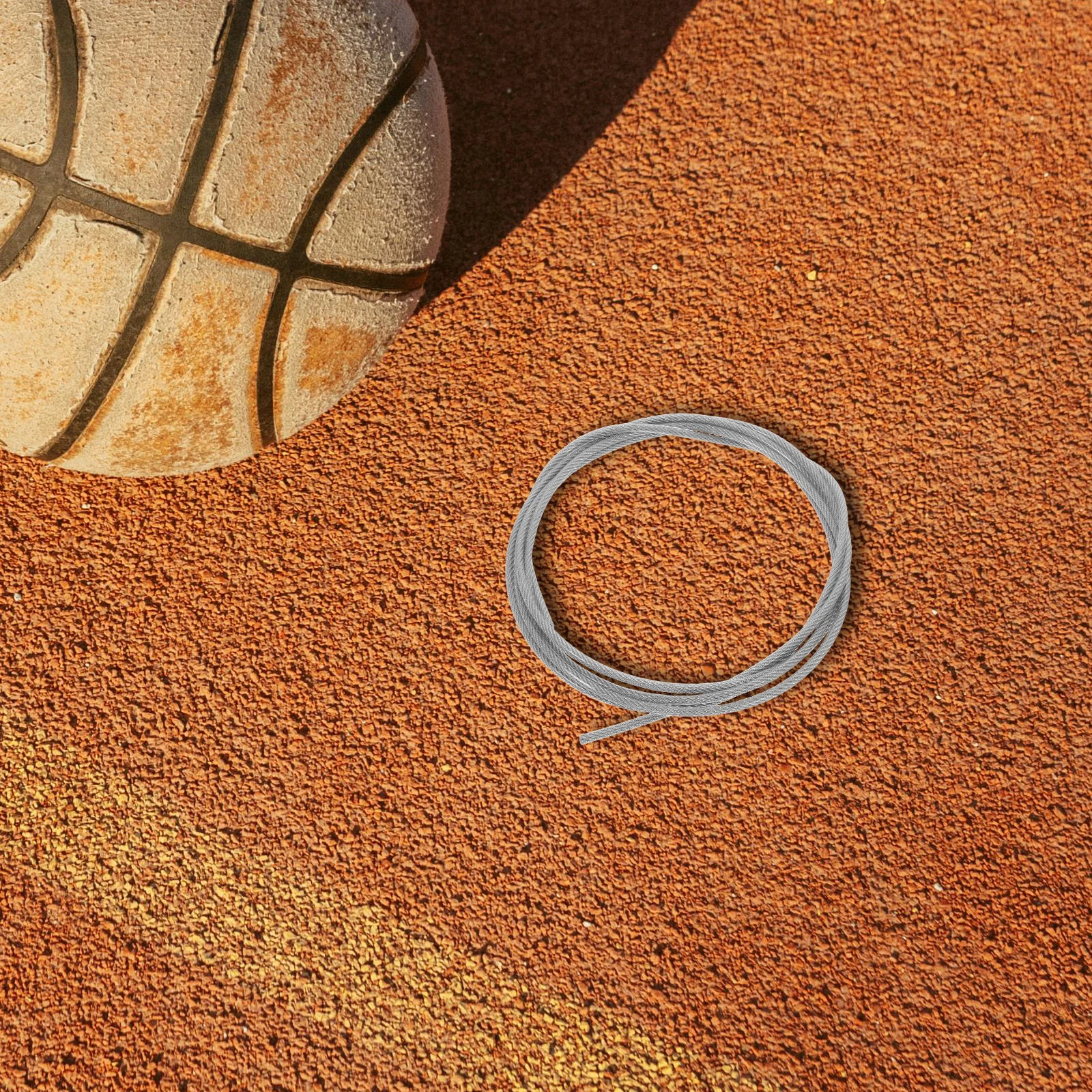

2pcs Basketball Frame Net String Durable Plastic Coated Steel Wire Rope Hoop Netting Accessory Longevity Secure