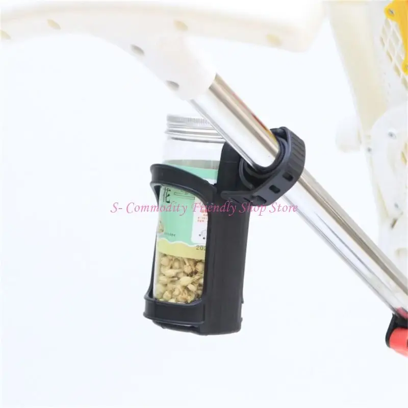 85AE Strollers Bottle Holder Adjustable Clamp for Strollers Bottles Cups and Drinks