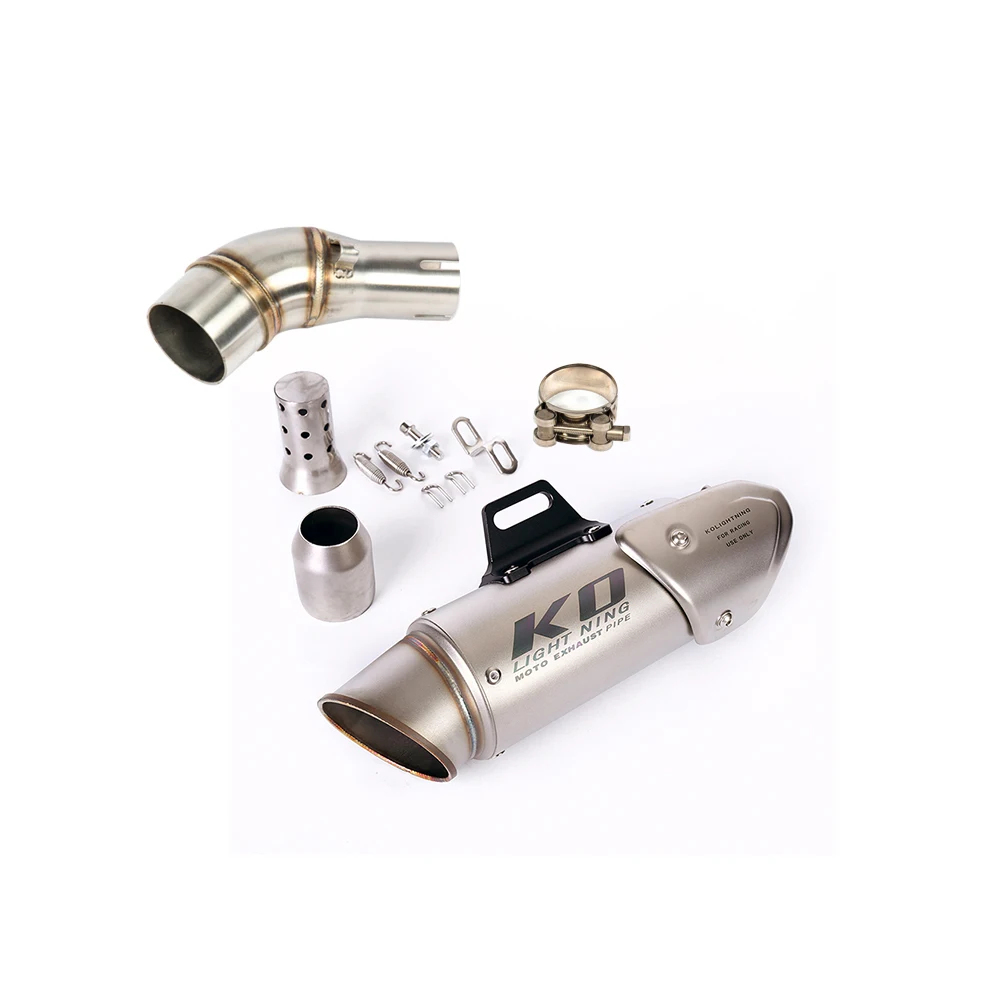 Motorcycle Full Exhaust Systems Middle Link Pipe Muffler Stainless Steel Slip On For Yamaha R25 2014-2025 MT03 MT25 2016-2025
