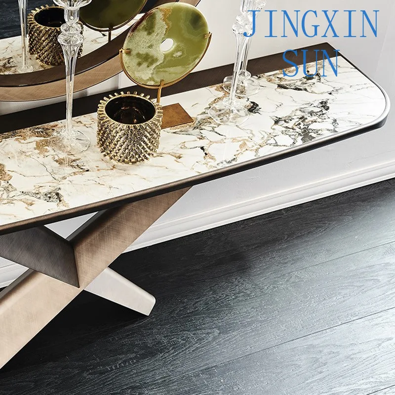 Entrance cabinet Modern entry decorative rock slab entrance table Entrance hall against the wall End view table