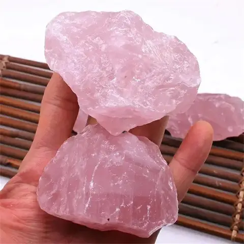 100% Natural Rose Quartz Stone Raw Crystals Stones Healing Mineral Specimen Rock Raw Rough Quartz Pink Crystal Gemstones 1pc