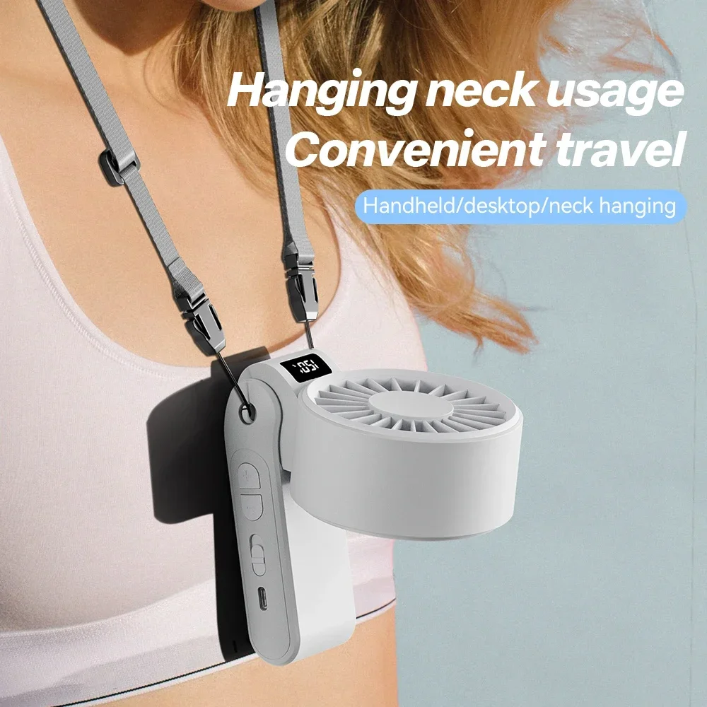 Portable Foldable Handheld Fan High Speed Low Noise 3000mAh Rechargeable USB Charging Fan For Outdoor Travel Camping Office