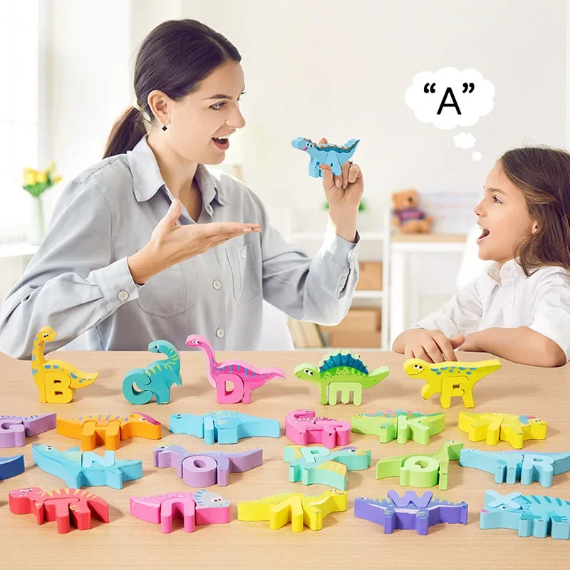 Puzzle Wooden Three-dimensional Traffic Letter Toy Cognitive Cartoon Building Block Puzzle Board Toy m