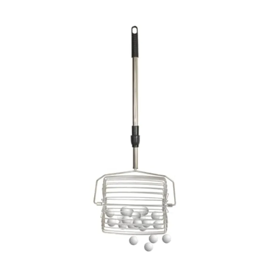 Golf Ball Retriever Roller Stainless Steel Telescopic Adjustable Height Picker Upper Training Aid Tool Hold 150 Golf Balls
