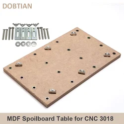 Tablero de protección para banco de trabajo, tablero de Spoilboard MDF con agujeros de M6, accesorios para máquina de grabado CNC 3018 MAX /3018 Pro/3020 Plus