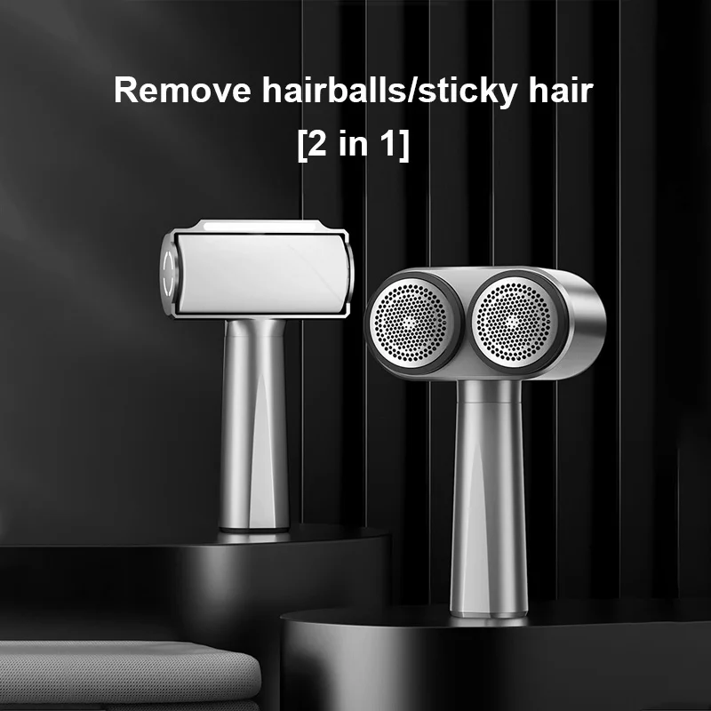 New Double Head Hair Ball Trimmer Winter Sweater Hair Removal Portable Electric Hair Ball Shaving Machine Clothing Hair Suction