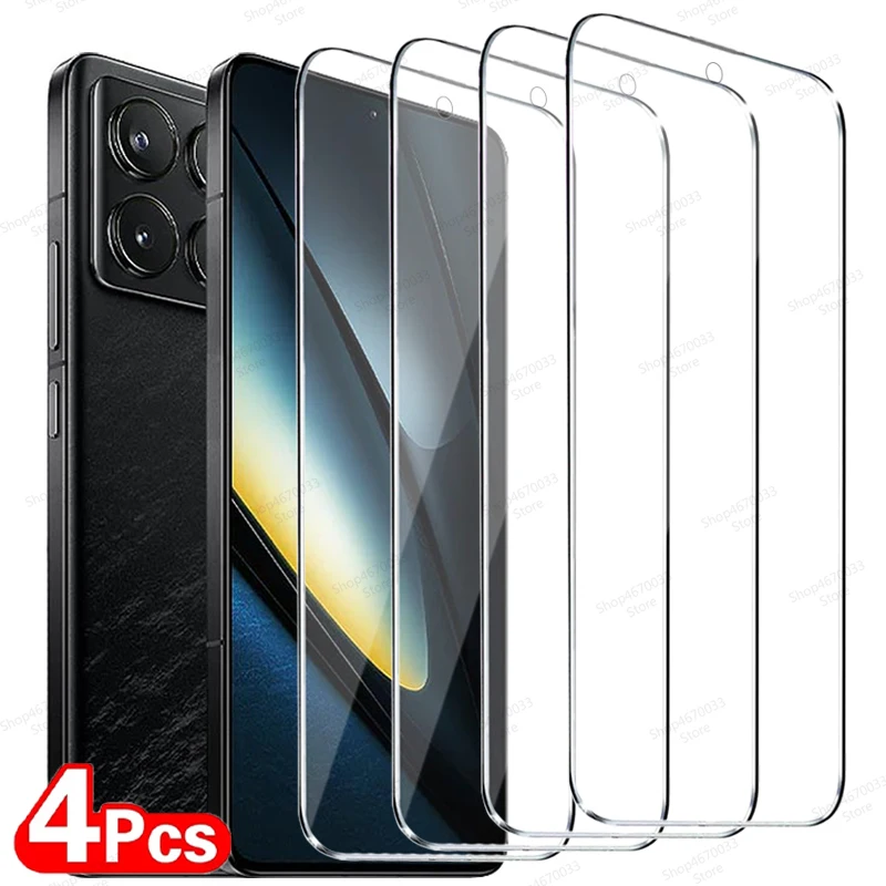 4 шт., Защита экрана для Xiaomi POCO F6 X6 F5 M6 Pro C65 M5S X3 X5 Pro 5G X4 F4 GT X3 NFC F2 X3 GT M5 C40 M4 HD, закаленное стекло