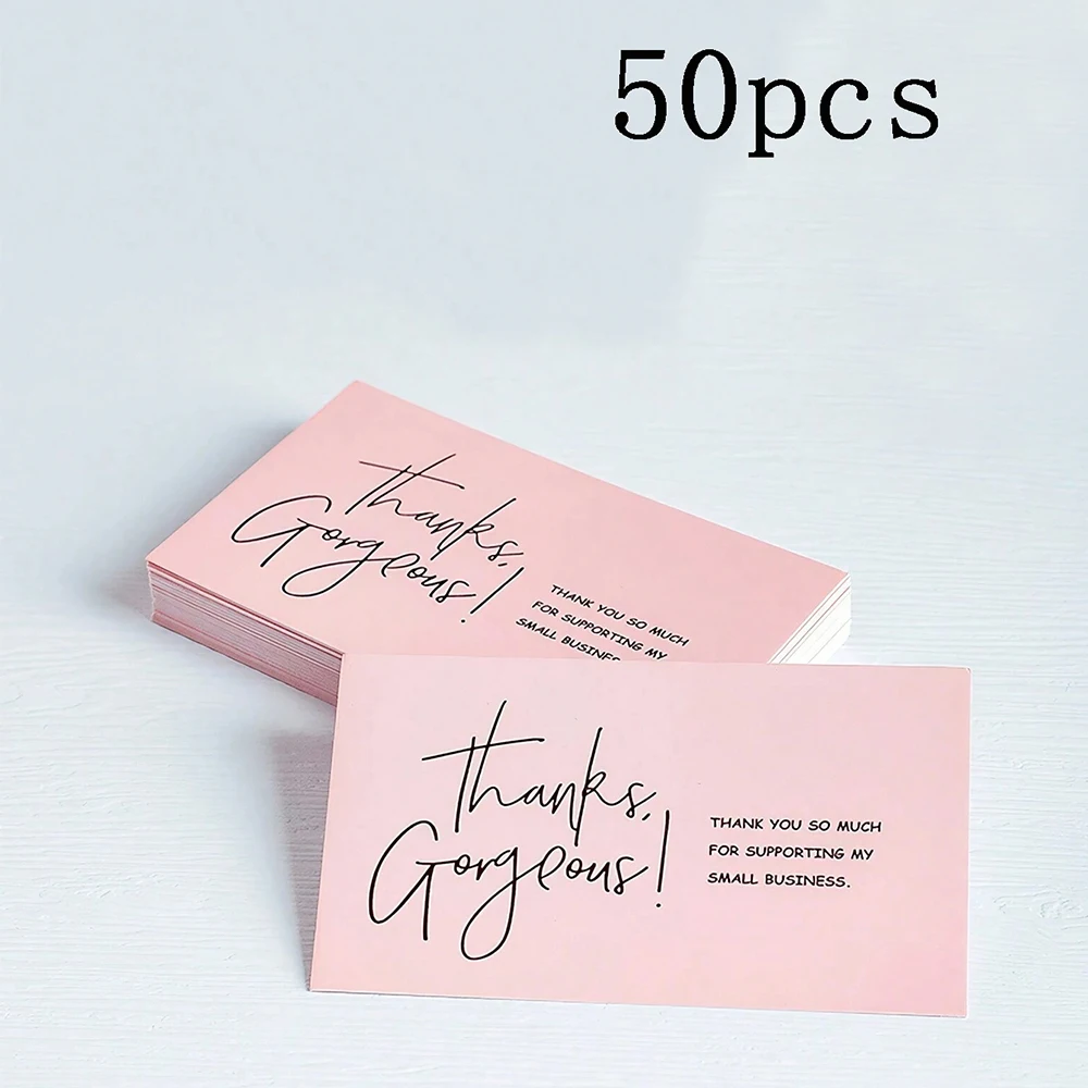 50 stuks Bedankt voor het ondersteunen van mijn visitekaartjes Taartdecoratielabels Klantwaardering Cadeaukaart Winkel Online detailhandelaren