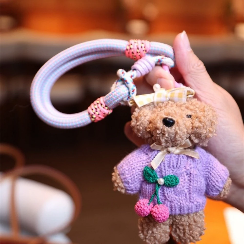 الأصلي اليدوية لطيف جرو حقيبة سحر الهاتف المحمول حبل اللون حبل أفخم دمية المد اللعب الدمى