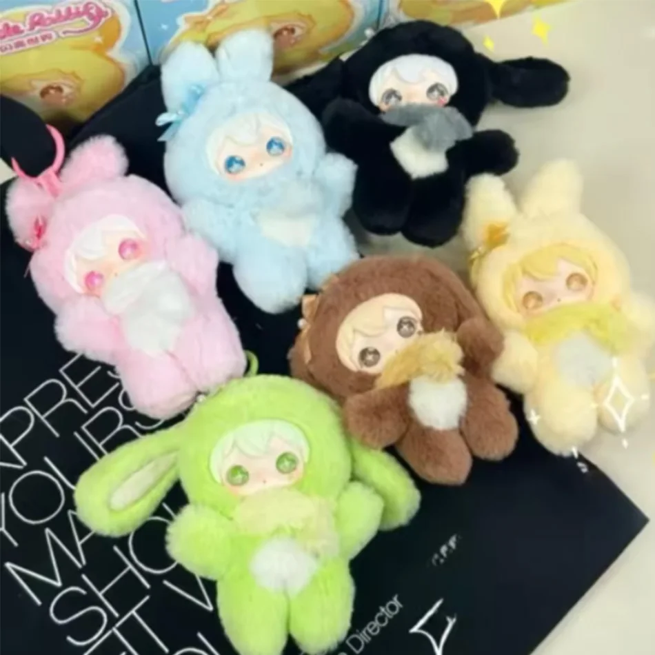 

Виниловая кукла Shyshy Rabbit с героями мультфильмов, слепая коробка, модный рюкзак-сюрприз ручной работы, подвеска, игрушка в подарок, серия «Сияющий мир», коллекционная