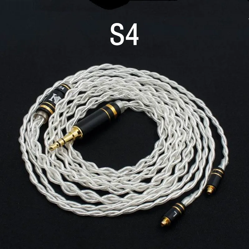 ISN Audio S4 4 Strands 63 Cores OCC Sliver-plated MMCX/2Pin 0.78mm HiFi Audiophile Earphone IEM Cable