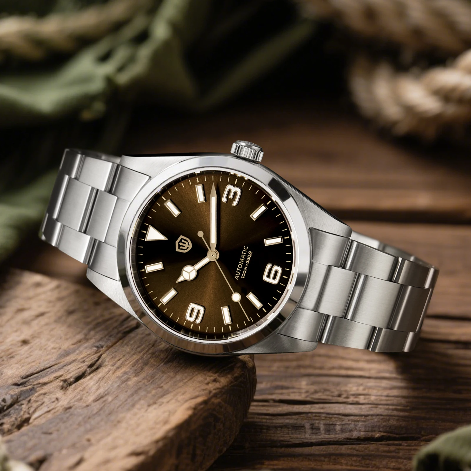 Watchdives WD6610 Men Watch Miyota 9015 Movement Mechanical Watches Sapphire Stainless Steel Waterproof 100m Wristwatch