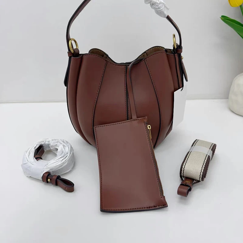 

Brand Designer Bucket Bag Casual Long Shoulder Strap Crossbody Tote Versatile Women Handbag Purse Wallet With Removable Pocket