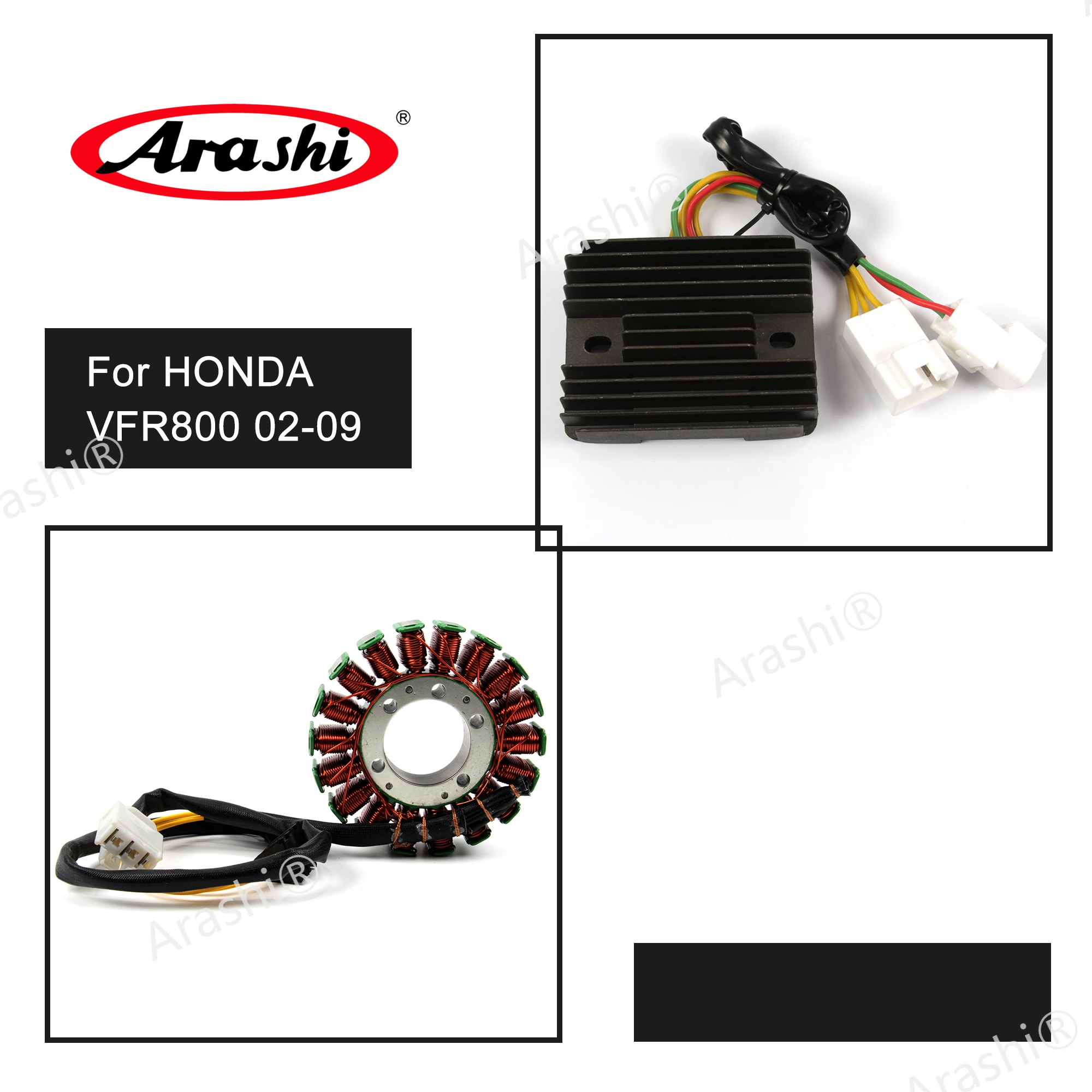 

Motorcycle Voltage Rectifier Regulator Rectifier Motor Mercury Generator Stator Coil Comp For HONDA VFR800 VFR 800 2002-2009 03