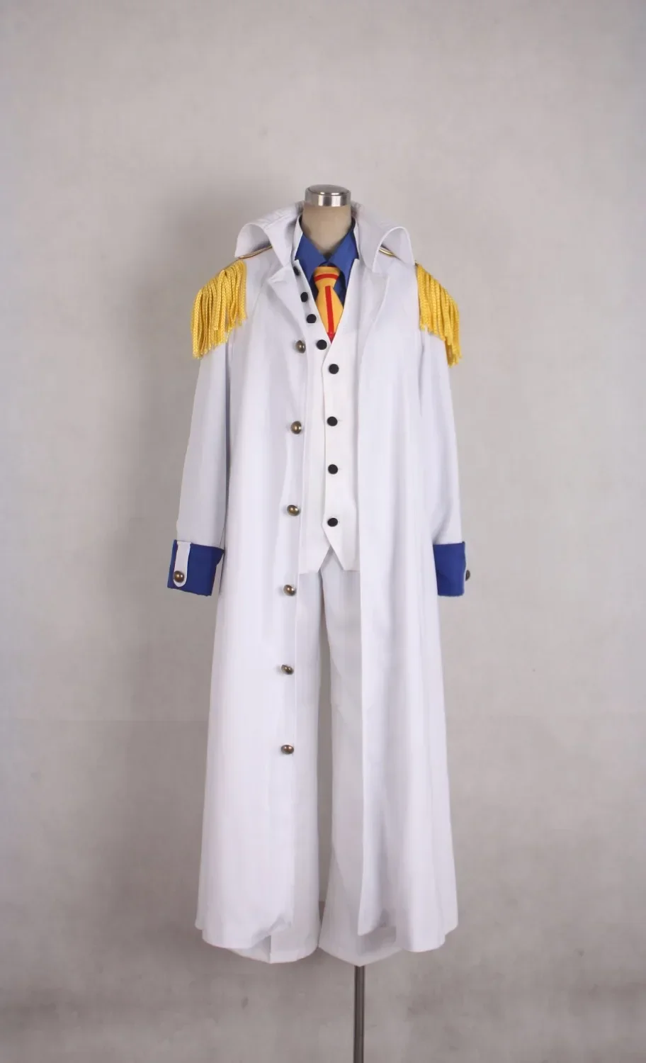 مجموعة كاملة من أزياء Aokiji Kuzan Navy Admiral التأثيرية - زي أنيمي مع مع معطف وإكسسوارات
