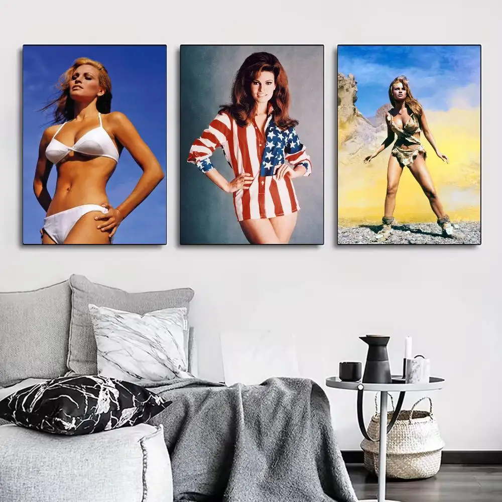 Póster de Raquel Welch para decoración moderna en oficinas en el hogar, dormitorios, salas de estar, cocinas y baños.