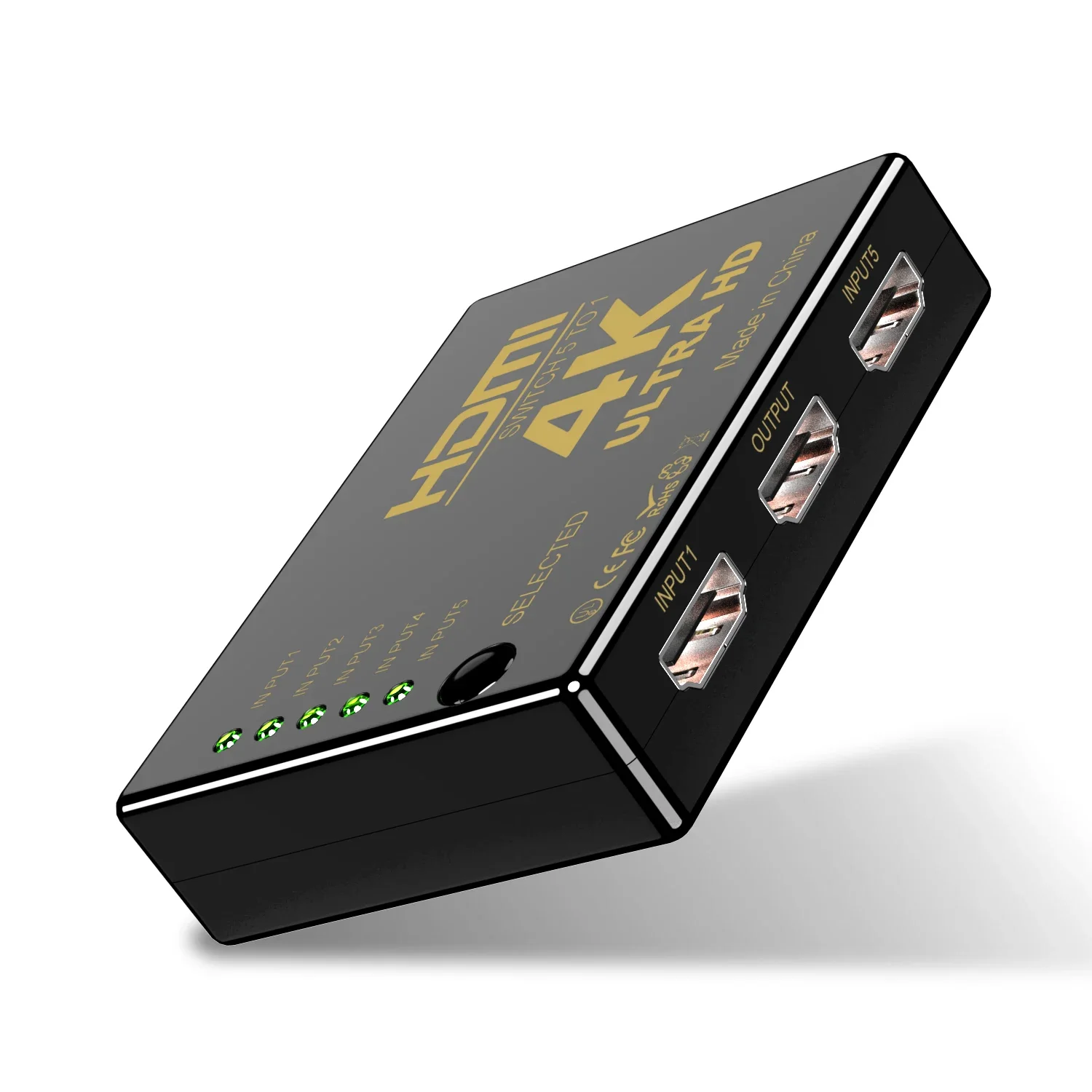 4K HDMI الجلاد 5x1 3x1 1080P HDMI فيديو التبديل صندوق محدد 5 في 1 خارج مع جهاز التحكم عن بعد للكمبيوتر المحمول Xbox TVBOX HDTV PS5