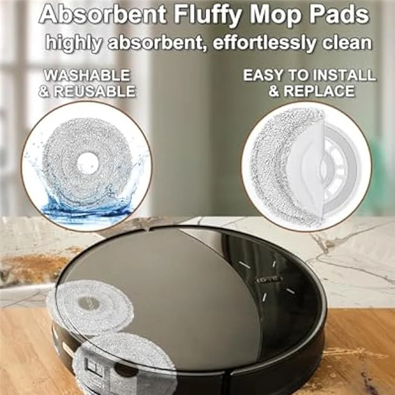 【Berserk】аксессуары для Roborock Saros 10R/G20S Ultra, 2 основные щетки, 4 боковые щетки, 5 мешков для пыли, 4 фильтра HEPA, 6 подушечек для швабры