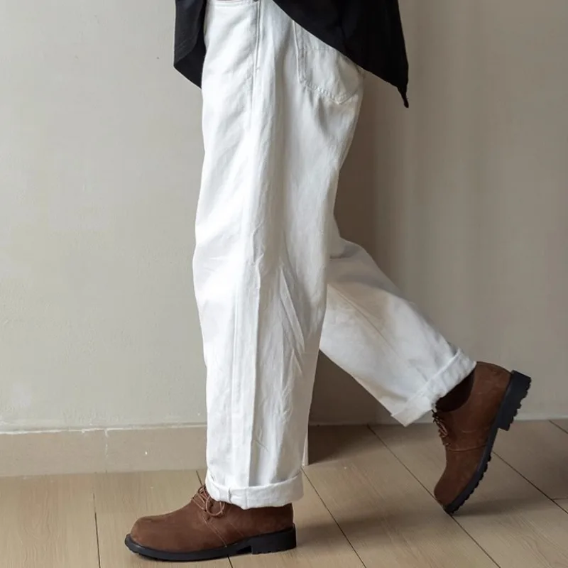 British Style Casual Square Toe Men's Leather Shoes Genuine Leather Breathable Work Formal Thick Bottom Outdoor Spring Autumn