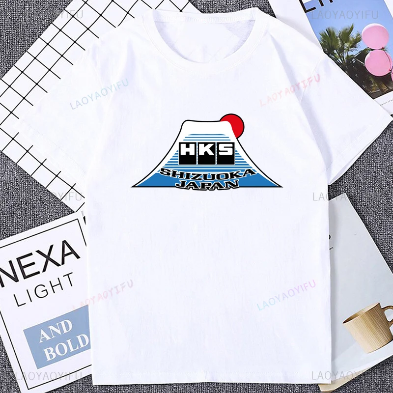 HKS Shizuoka اليابان JDM تعديل سيارة تي شيرت الصيف قصيرة الأكمام عادية موضة رجل التي شيرت الهيب هوب Harajuku نمط المرأة تي شيرت