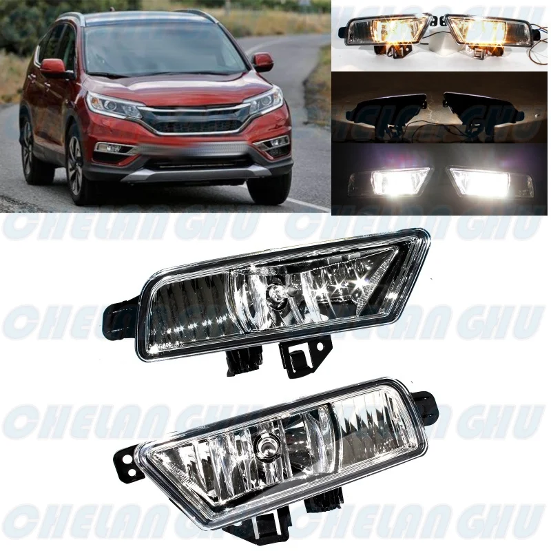 

For Honda CR-V 2015 2016 1 Pair Front Bumper Fog Light Lamp with Halogen Bulbs Car accessories