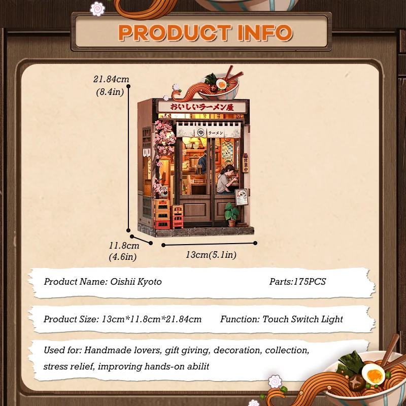 CUTEBEE DIY Book Nook Wooden Dollhouse Miniature 3D Bookshelf Insert for Christmas Birthday Gift Unique Home Decor for Adults