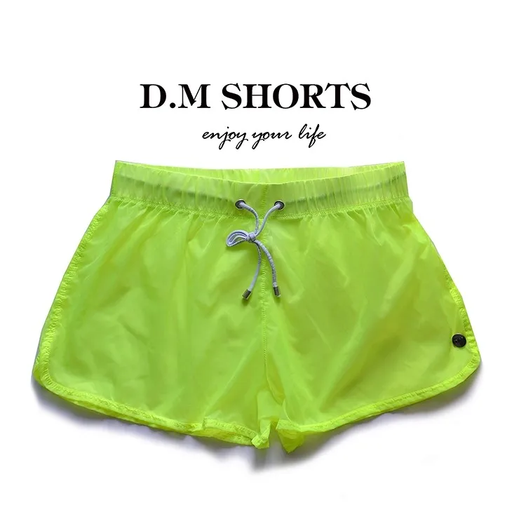 D.M Men Underwear Low Waist Sexy Thin Quick-drying Boxer Pants Transparent Personality Boxers Pajamas