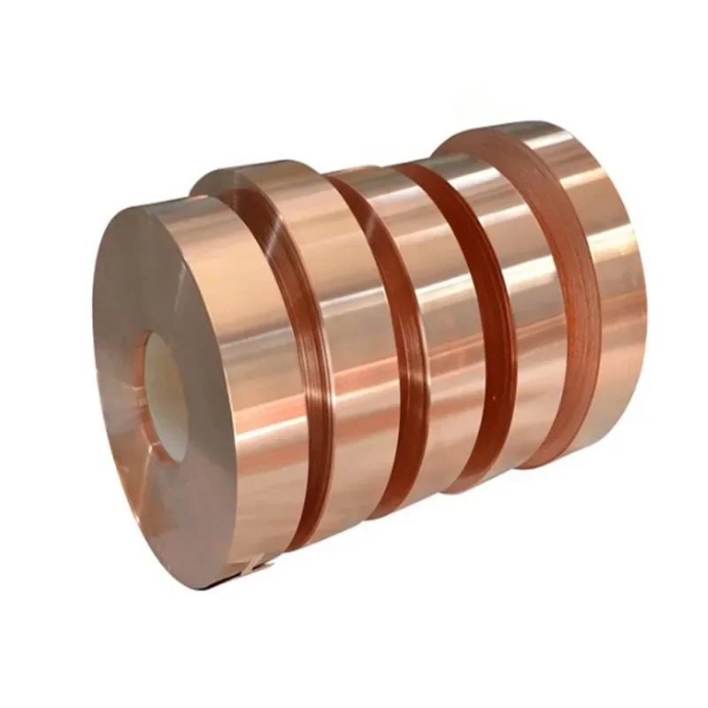 99.9% Pure Copper Metal Sheet Foil Strip Red Coppers Strip Thickness 0.05mm-1mm Width 5mm-90mm