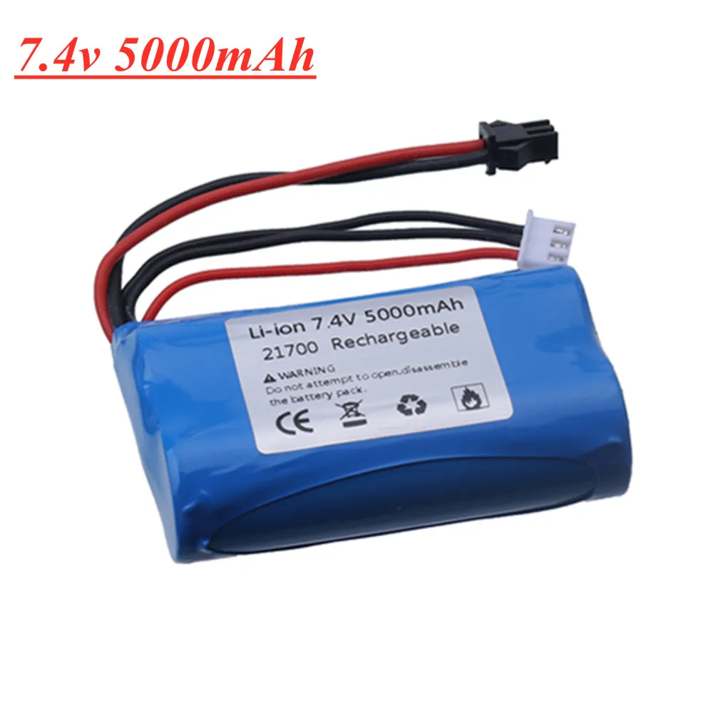 7.4V 5000mah Lipo battery SM Plug For RC Helicopter Car Tanks Trains Boats Guns parts 2S 7.4 V 21700 battery