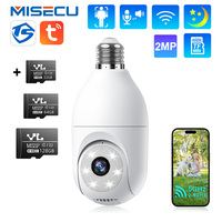 MISECU 2MP Light Bulb E27 Wifi Camera Tuya Smart 2.4G/5G PTZ WIFI IP Dome Camera Outdoor Color Night Vision Security-protection