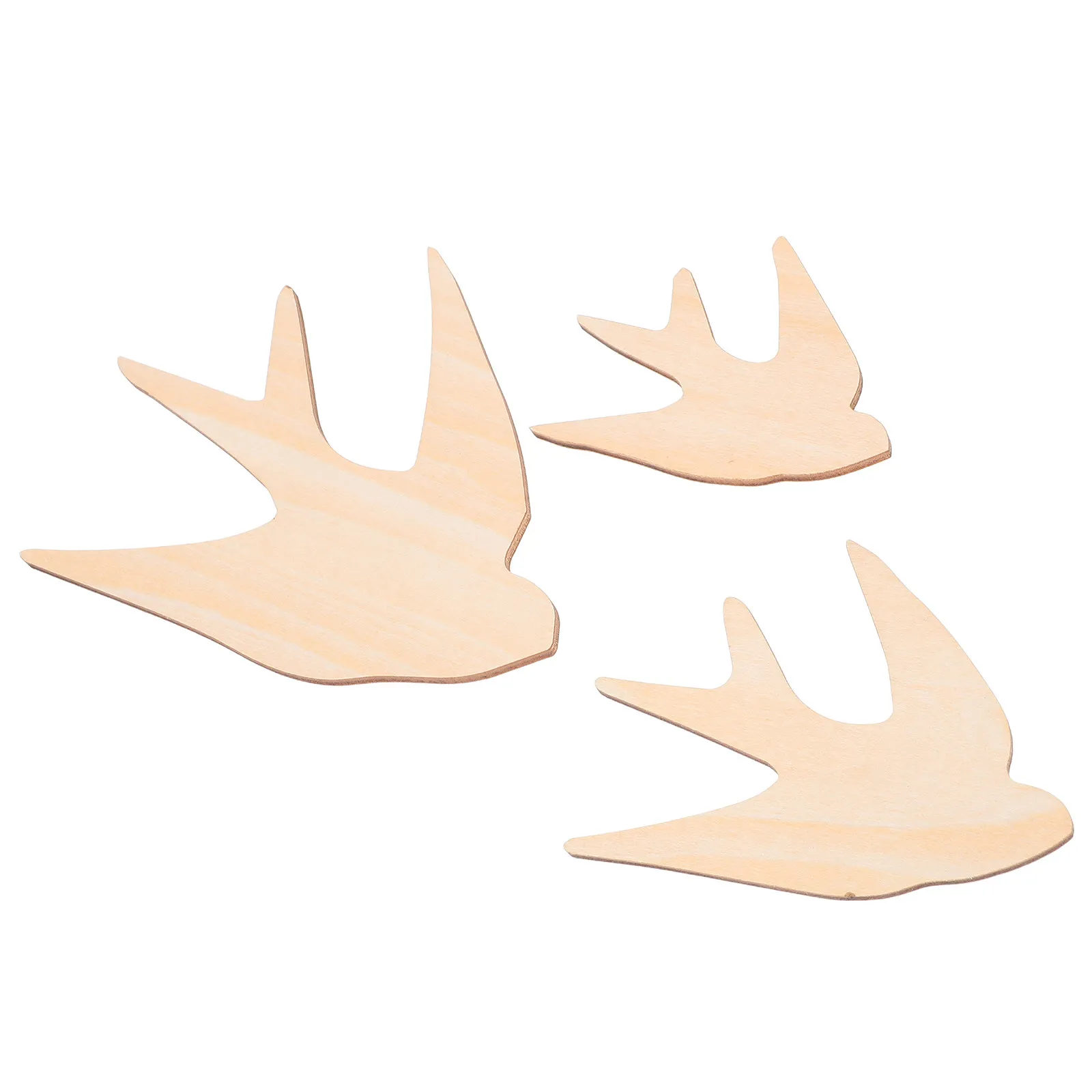 3Pcs Nordic Wood Swallow Wall Decor Bird Hanging Ornament Simple Fresh Nature- Decor for 's Room Living