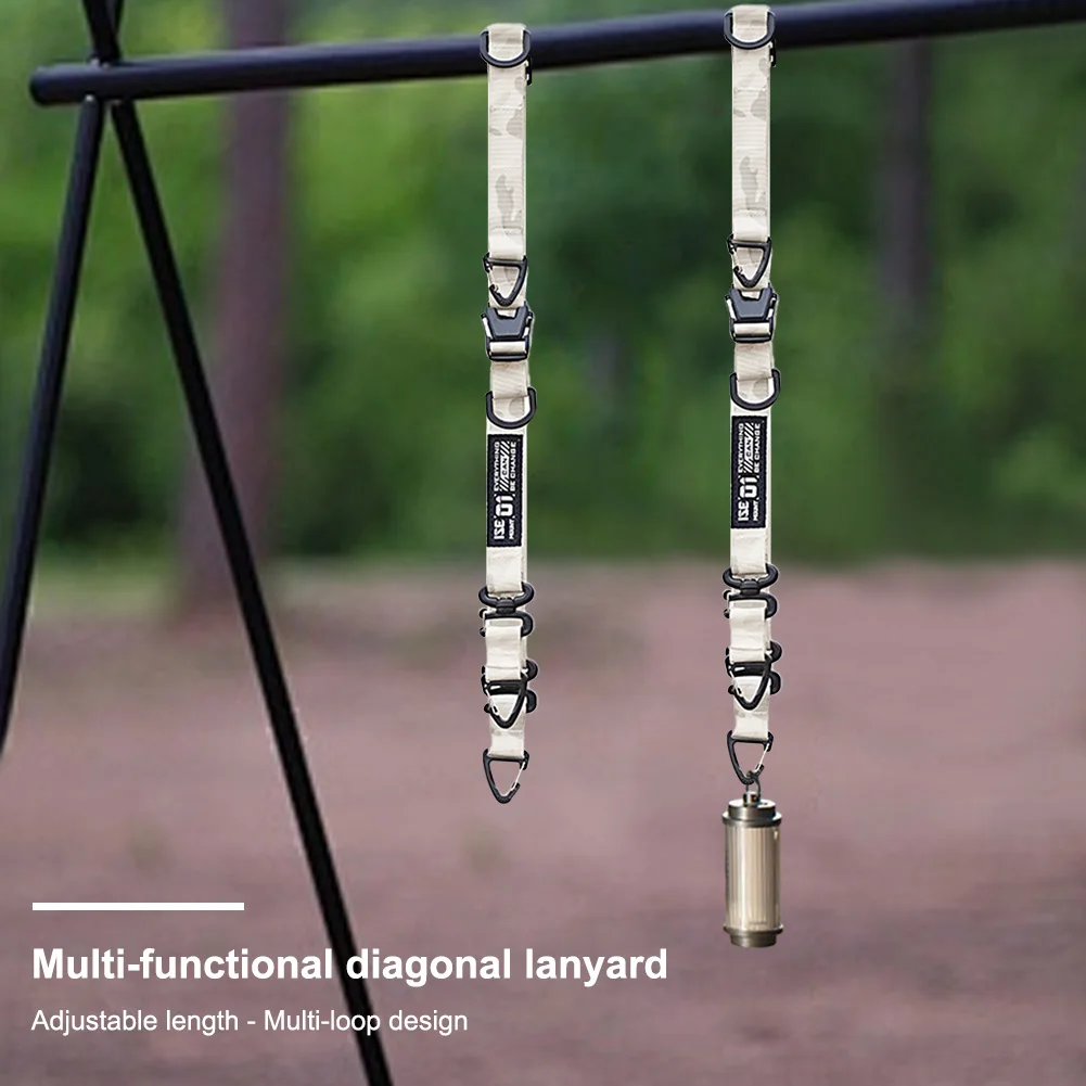 

Ремень-слинг для кемпинга на открытом воздухе с быстросъемным кольцом для подвешивания (белый)