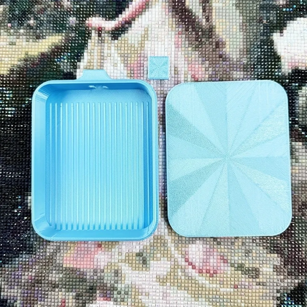 Scatola portaoggetti per vassoio per pittura diamante artigianale fai-da-te Piatti per perline in plastica di grande capacità Ricamo multicolore