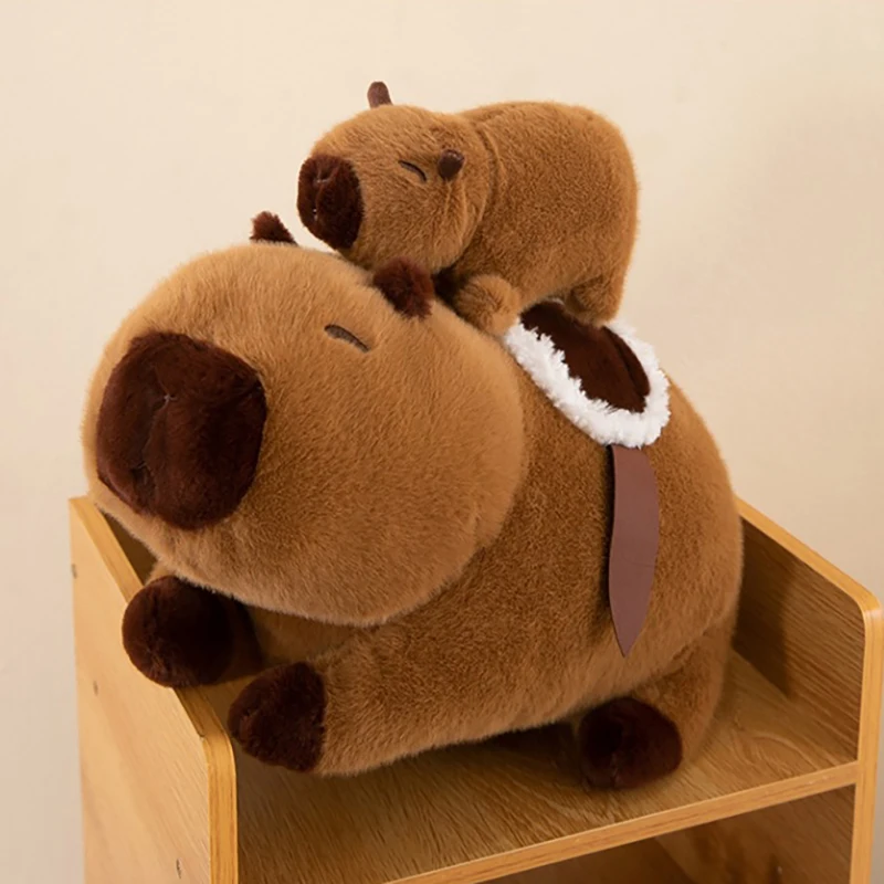 30CM Creative New Cartoon Capybara Plush Toy Fun To Pull The Line Will Move Cute Animal Dolls Home Decoration Kids Birthday Gift