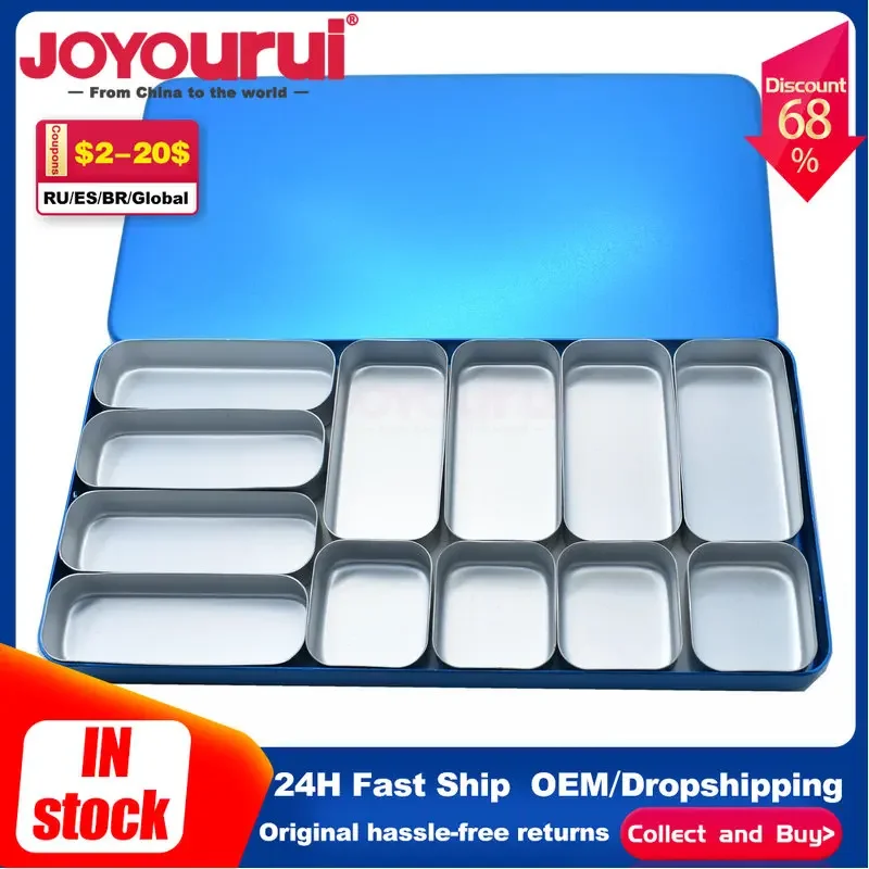 

12Holes Dental Diamond Burs Endo Files Holder High Speed Bur Holder Box Case Dentist Material Metal Tool Instruments