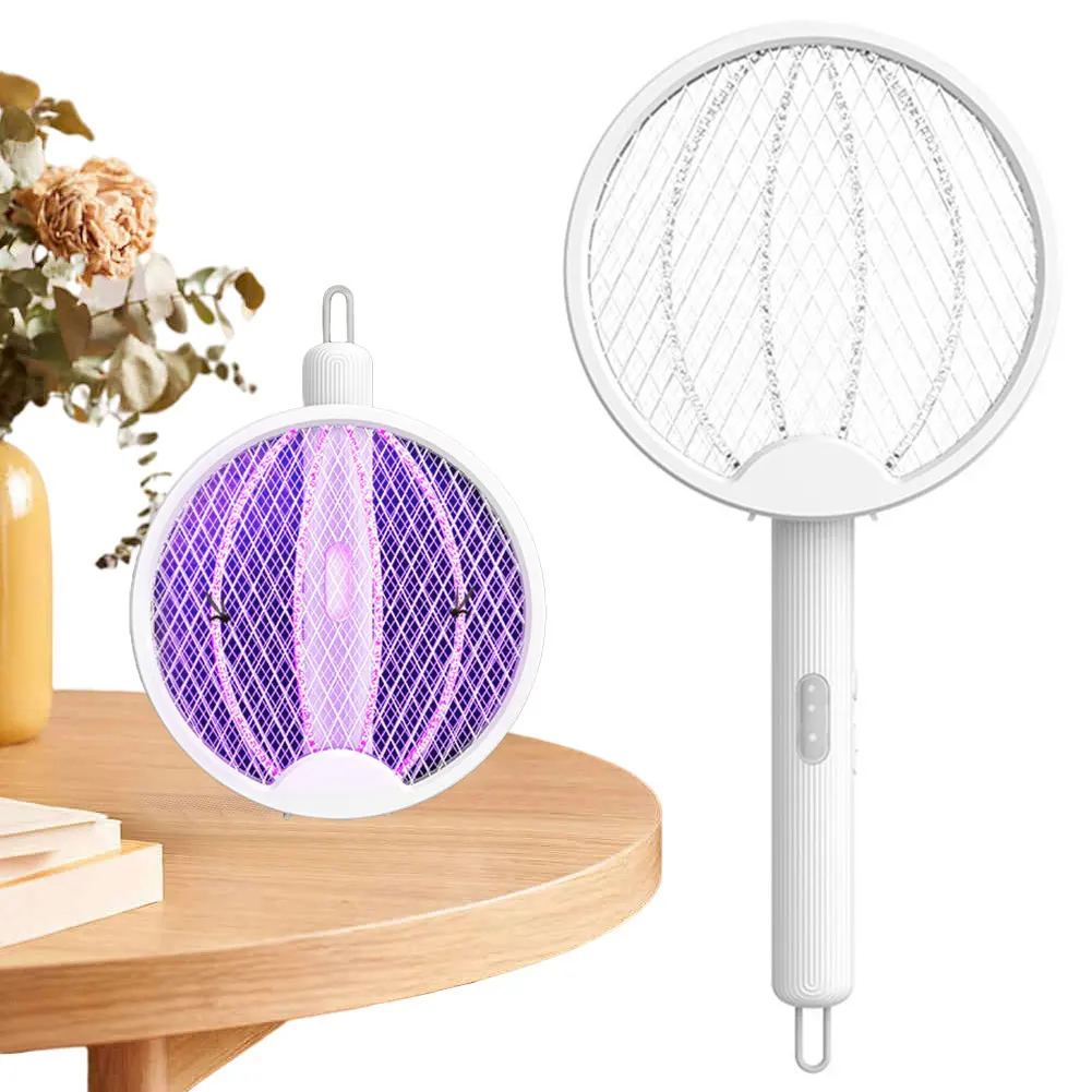 

Foldable Bug Zapper Racket Rechargeable Mosquito Swatter Safe Fly Killer and Mosquito Trap Lamp for Indoor and Outdoor
