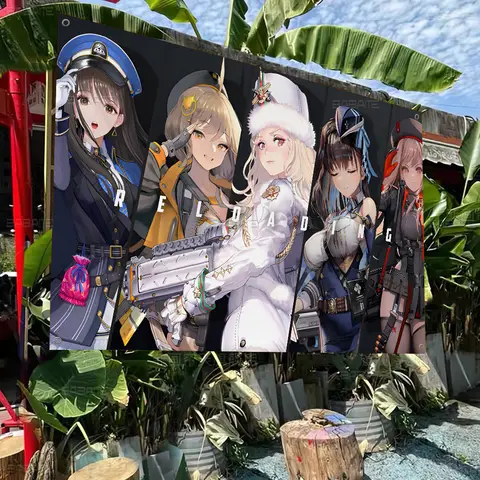 Nikke 빅토리 여신 기계식 레트로 깃발, 다양한 선택지, 거실 스튜디오 부스, 인테리어 장식 배너