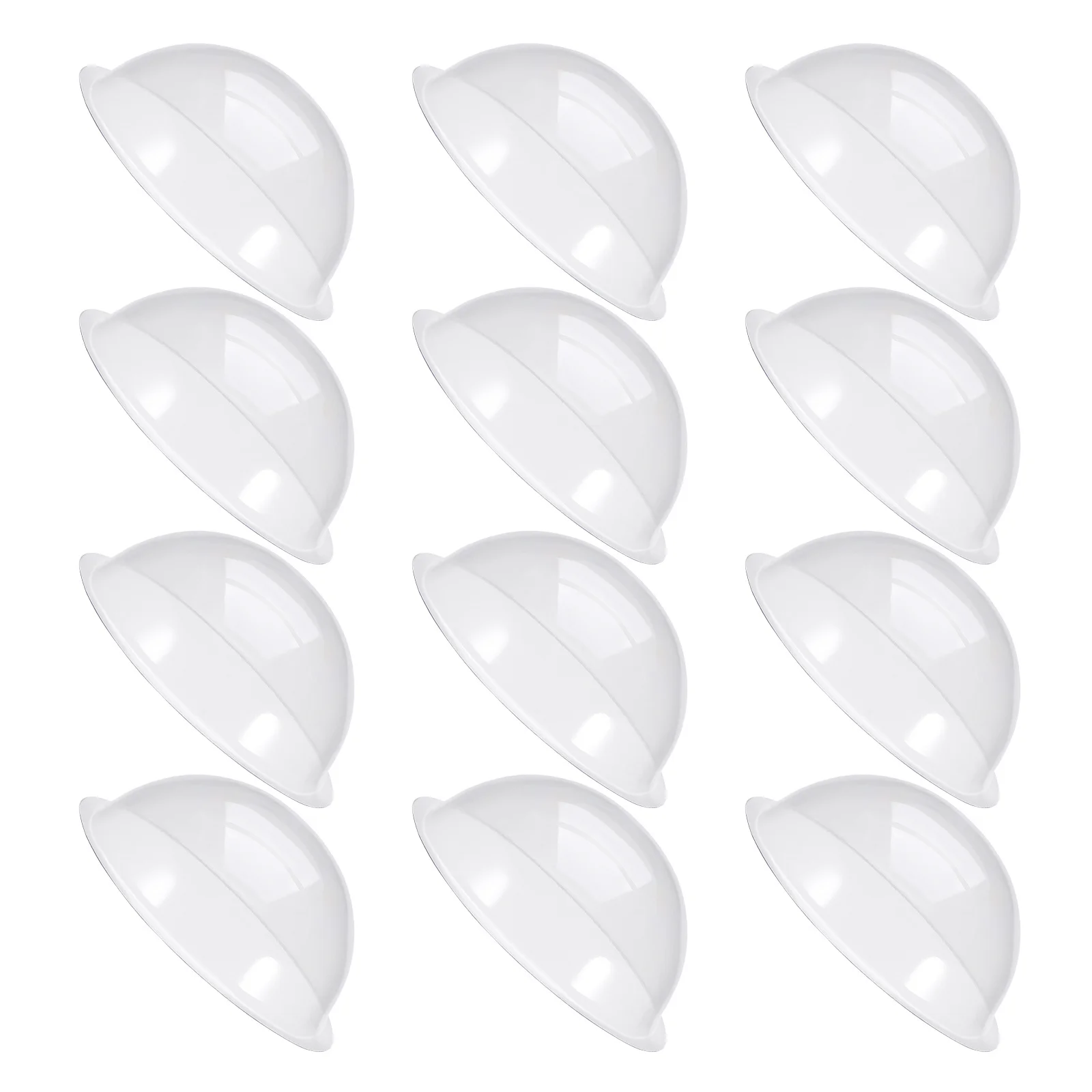 

12Pcs Clear Plastic Dome Lids for Crafts DIY Snow Globe Domes Christmas Village Decorations Transparent Design Festive Ambiance