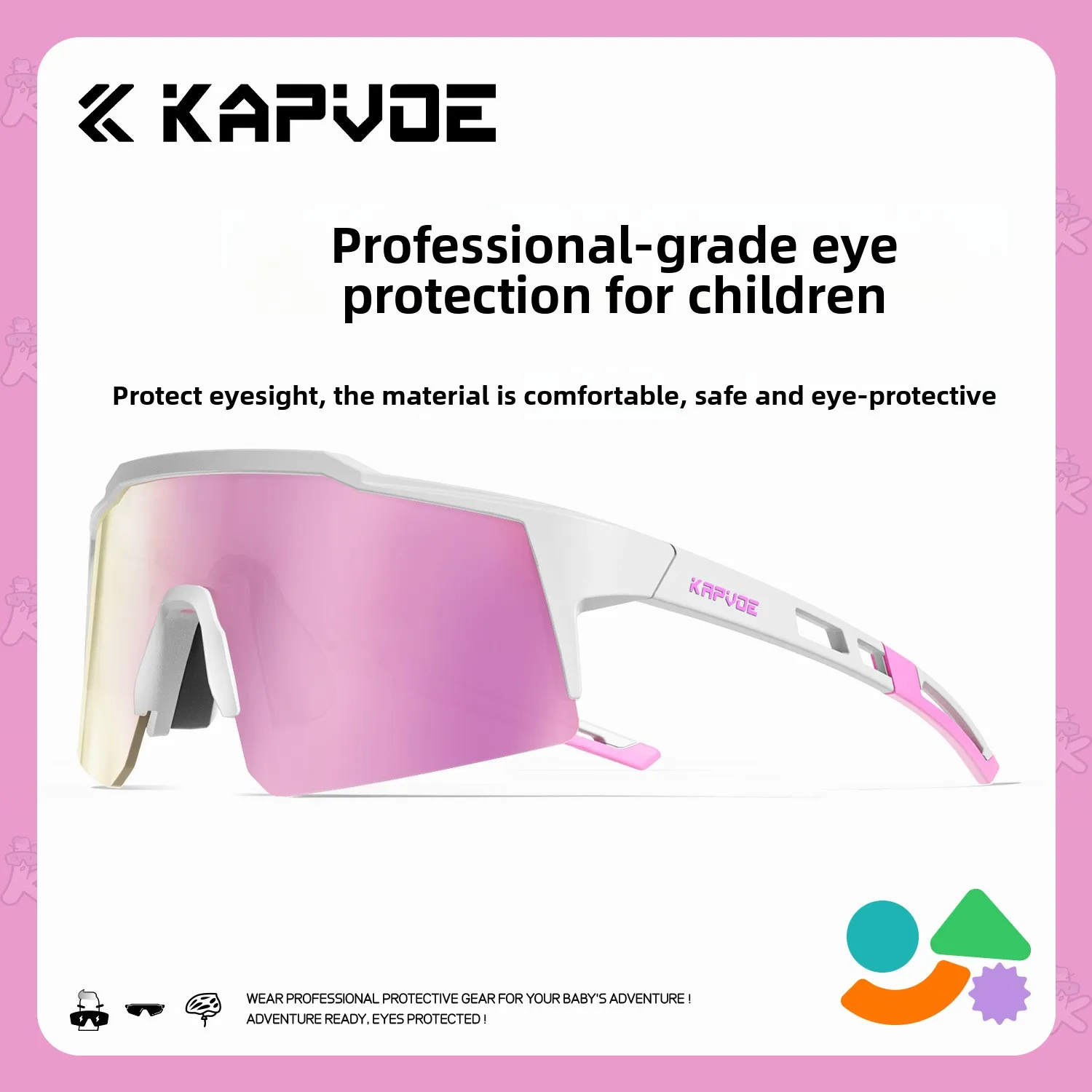 

KAPVOE Children's Polarized Photochromic Glasses, Unisex Kids' Sports, Roller Skating, Balance Bike Goggles, Kapvoe Pilot
