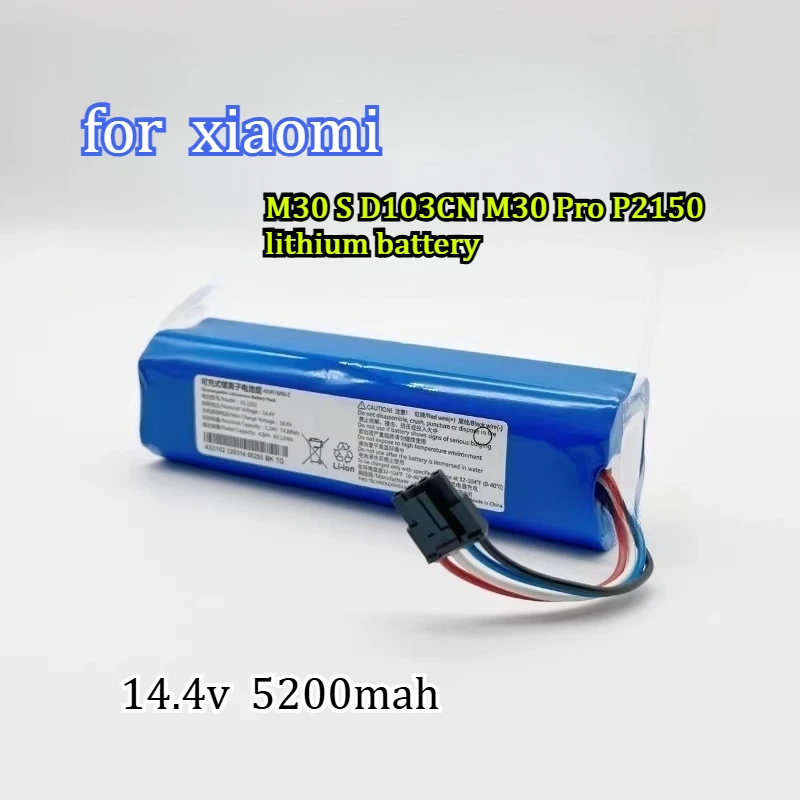 

Аккумулятор 5200 мАч для универсального робота-пылесоса Xiaomi M30 S D103CN M30 Pro P2150