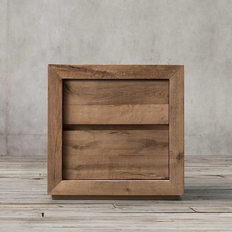 

French Country Vintage Full Wood Home Bedroom Bedside Table