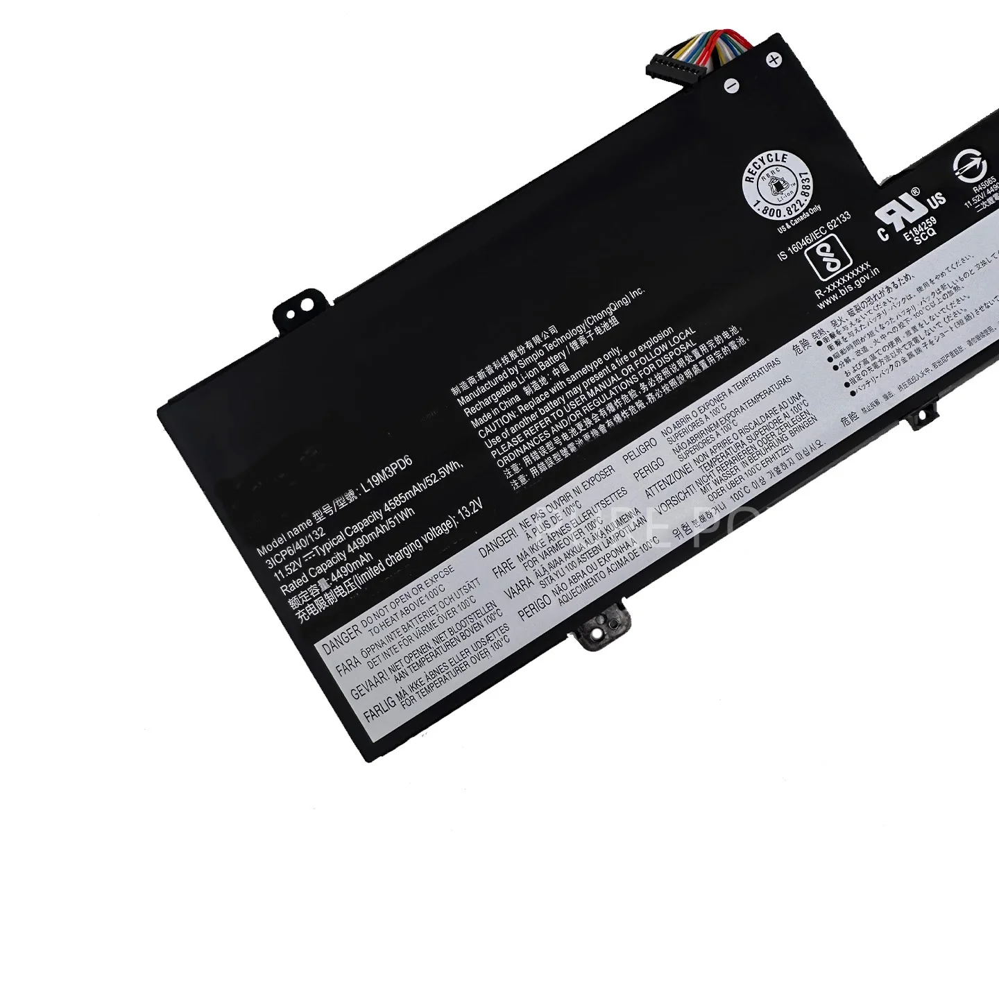 New Laptop Battery L19M3PD6 11.52V 52.5Wh 4585mAh High Quality For Lenovo IdeaPad Flex 5-14IIL05 5-14ITL05 5-14ARE05 L19C3PD6