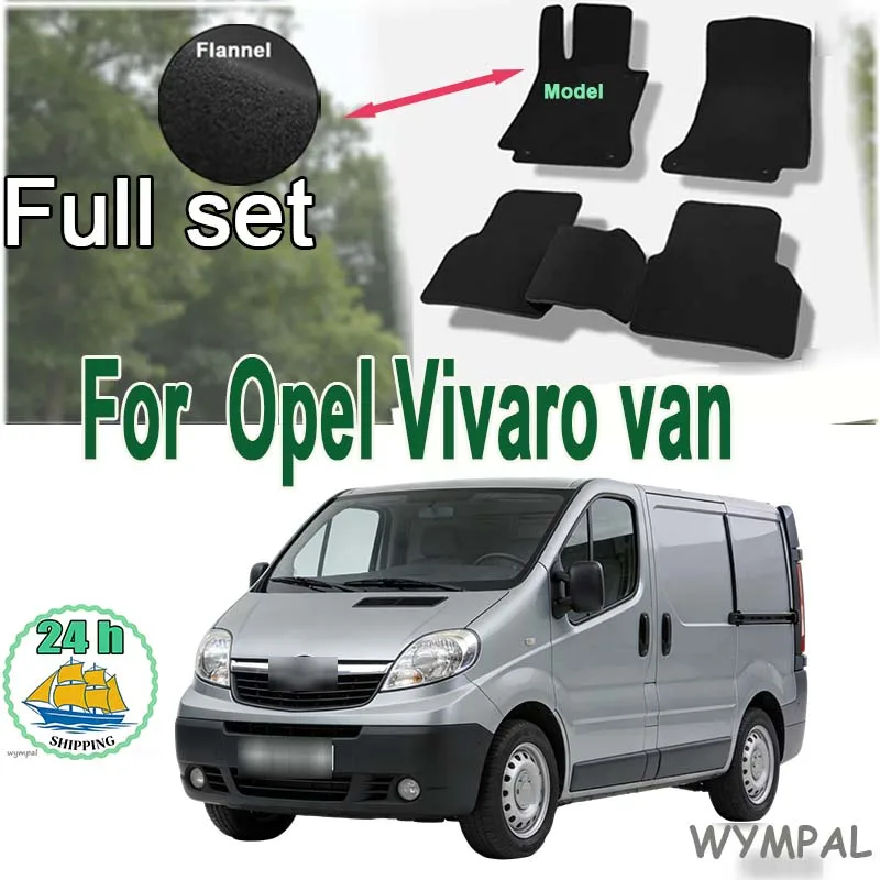 

Car velour mats for Opel Vivaro van (2001-2014) -graphite Stylish Odorless Flame retardant