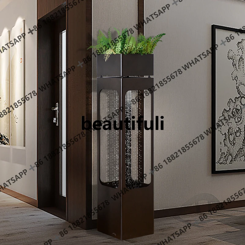 Large indoor, home decoration fountain living room decoration flower stand water feature light luxury ornament
